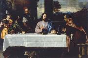 TIZIANO Vecellio The meal in Emmaus oil on canvas